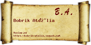 Bobrik Atália névjegykártya